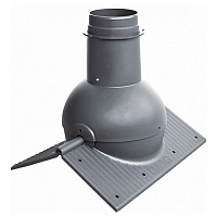 Коньковый выход канализации Krovent Pipe-cone для любого типа кровли серый (RAL 7024), 6 шт/уп.