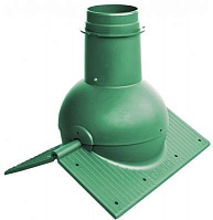 Коньковый элемент Krovent Pipe-Cone для любого типа кровли зеленый (RAL 6005)