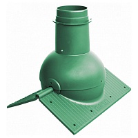 Коньковый выход канализации Krovent Pipe-cone для любого типа кровли зеленый (RAL 6005)