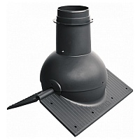 Коньковый выход канализации Krovent Pipe-cone для любого типа кровли черный (RAL 9005), 6 шт/уп.