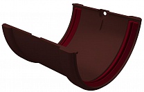 Соединитель желобов ПВХ Grand Line Стандарт коричневый RR 32 Ø120