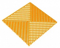 Решётка Альта-Профиль с дополнительным обрамлением желтый 0.40х0.40 м.п., 12 шт./уп.