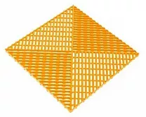 Решётка Альта-Профиль с дополнительным обрамлением желтый 0.40х0.40 м.п., 12 шт./уп.