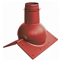 Коньковый выход канализации Krovent Pipe-cone для любого типа кровли красный (RAL 3009), 6 шт/уп