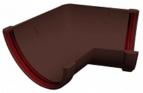 Угол желоба 135° универсальный ПВХ Grand Line Стандарт шоколадный RAL 8017 Ø120